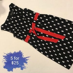 CONNECTED APPAREL BLACK AND WHITE DRESS